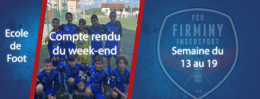 Compte rendu du week-end : école de foot