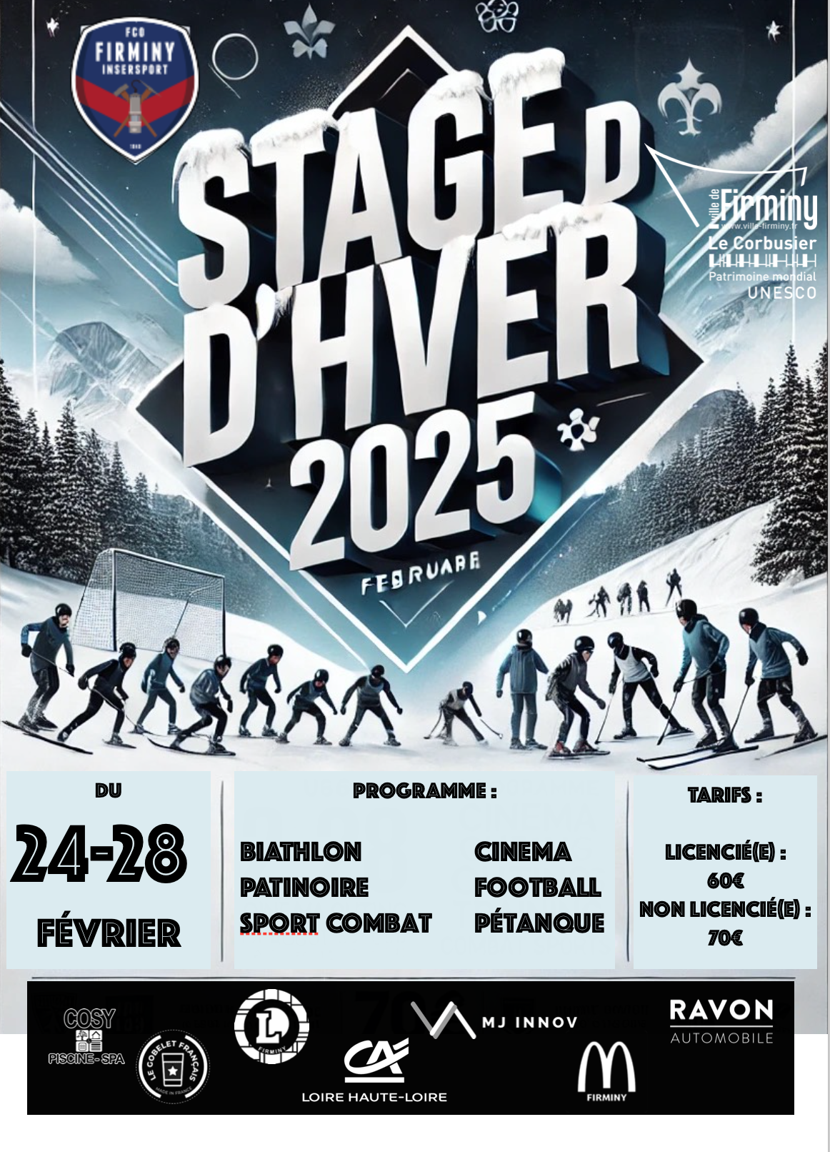 INSCRIPTIONS STAGES D'HIVER