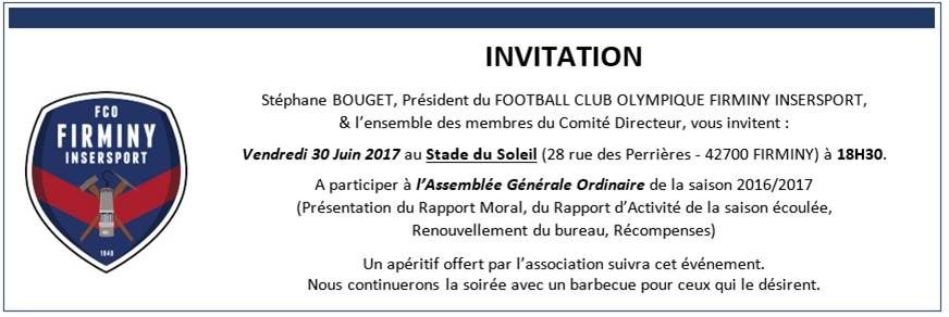 Invitation à l'Assemblée Générale Ordinaire