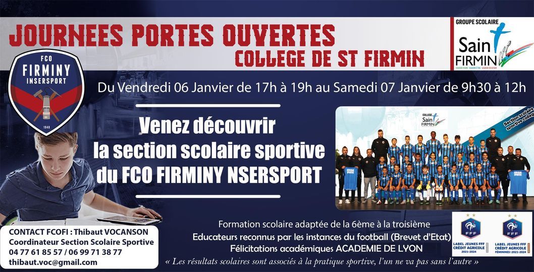 Journées portes ouvertes Section scolaire sportive collège