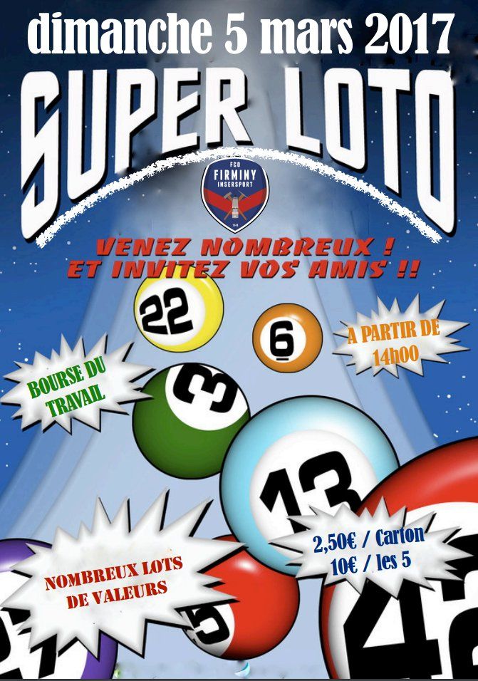 Loto du club : dimanche 5 mars 2017 !