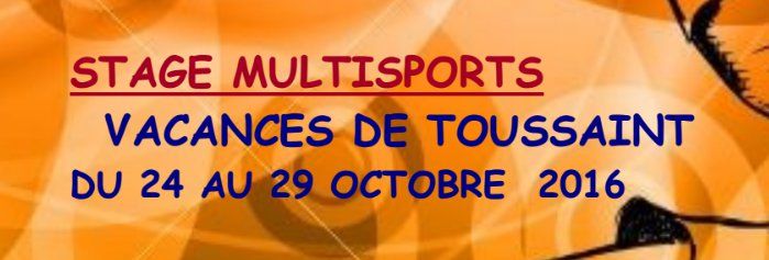 Stage multisports des Vacances de Toussaint